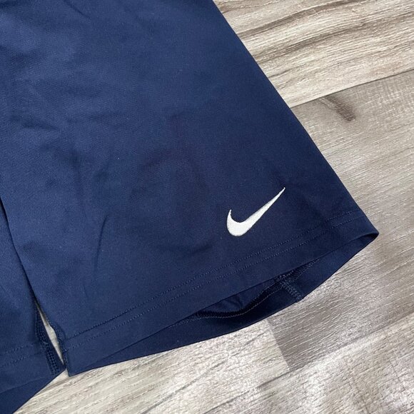 Nike Athletic Dri-Fit Mid Rise Fitted Spandex Shorts Navy Blue Women’s Size M - Picture 4 of 9